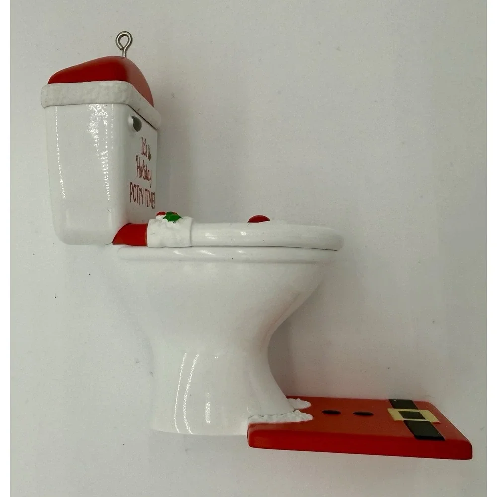 2024 Hallmark‎ It's Holiday Potty Time Santa Toilet Christmas Tree Ornament
